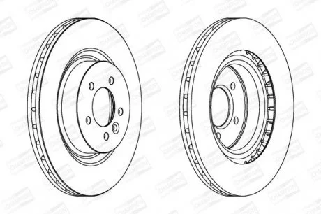 Гальмівний диск передній Land Rover Discovery /Range Rover CHAMPION 562654CH-1