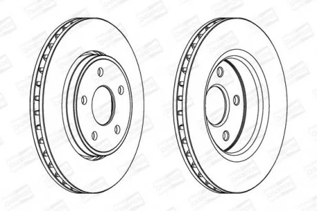 JEEP Диск тормозной передн.Grand Cherokee 3.0 CRD 06- CHAMPION 562854CH-1