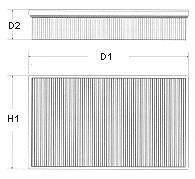 Фильтр воздушный FIAT 500 91-98, Panda 03-12, CINQUECENTO 91-99 0.9i CHAMPION U521 (фото 1)