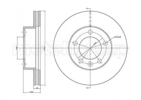 RENAULT Диск тормозной передн.Master 2.3dTi 10-,Nissan NV400 11- CIFAM 800-1286C