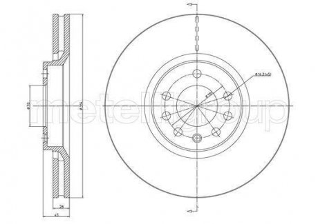 Гальмівний диск пер. Vectra/Signum/Vectra 02-15 CIFAM 800-1353C