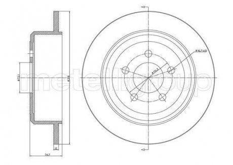 TARCZA HAMULC. JEEP CHEROKEE 08- TY? CIFAM 800-1684C (фото 1)