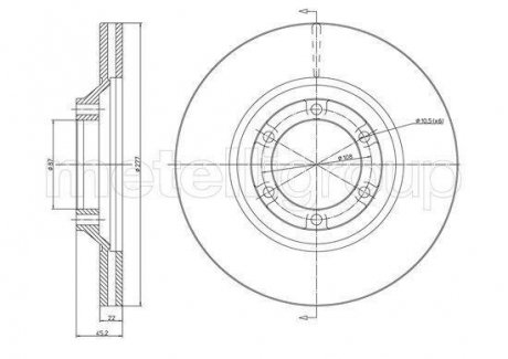 TARCZA HAMULC. HYUNDAI GALLOPER 98-03 (+ABS) CIFAM 800-1745C