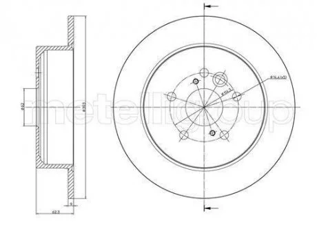 Гальмівний диск задній. J11/Tiggo/RAV 4 01- CIFAM 800-803C