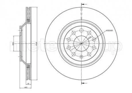 Тормозной диск задний. A3/CC/Golf/Kodiaq/Leon (06-21) CIFAM 800-889C (фото 1)