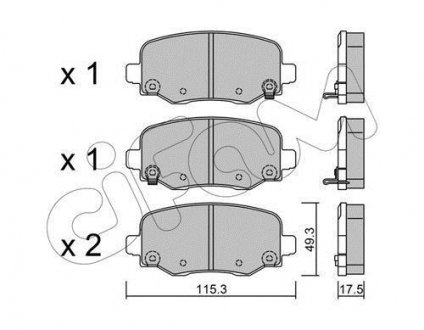 KLOCKI HAMULC. FIAT 500X 14- TY? CIFAM 822-1002-1