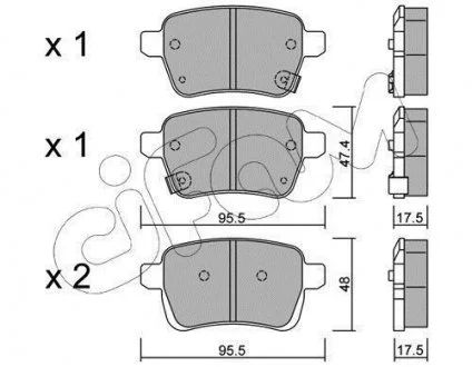 KLOCKI HAMULC. OPEL CORSA E 14- TY? CIFAM 822-1012-0