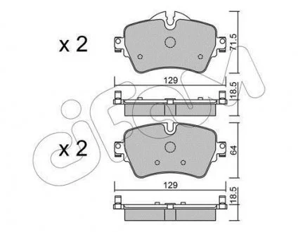KLOCKI HAMULC. MINI COOPER 13- PRZ?D CIFAM 822-1013-0
