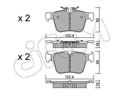 KLOCKI HAMULC. MERCEDES W205 C-KLASA 13- TY? CIFAM 822-1020-0
