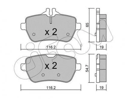 KLOCKI HAMULC. MERCEDES W222 S-KLASA 13- TY? CIFAM 822-1022-0