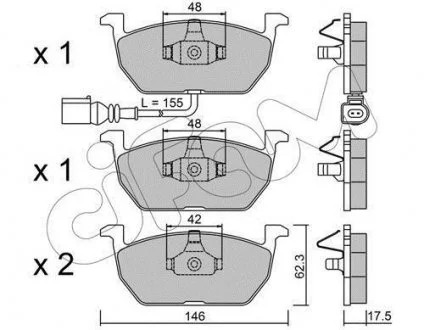 KLOCKI HAMULC. SKODA OCTAVIA 12- PRZ?D CIFAM 822-1028-0