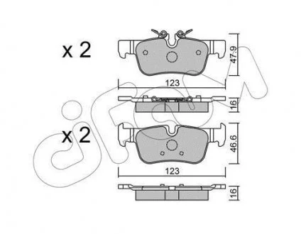 KLOCKI HAMULC. BMW 2 ACTIVE TOURER 14- TY? CIFAM 822-1038-0