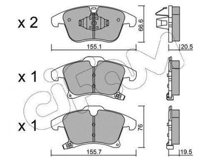 KLOCKI HAMULC. FORD MONDEO 14- PRZ?D CIFAM 822-1039-0