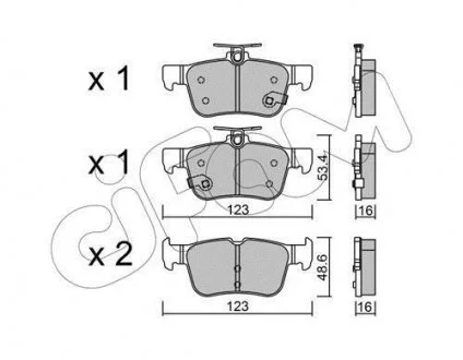 Колодки тормозные Focus/Kuga/Mondeo 12- CIFAM 822-1040-0 (фото 1)