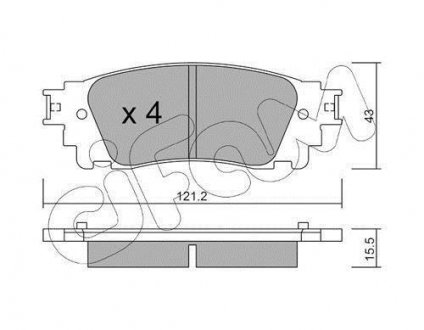 KLOCKI HAMULC. LEXUS NX 14- TY? CIFAM 822-1041-0