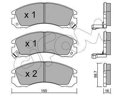 Комплект тормозных колодок, дисковый тормоз CIFAM 822-134-0 (фото 1)