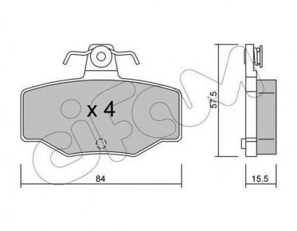 Комплект тормозных колодок, дисковый тормоз CIFAM 822-199-0