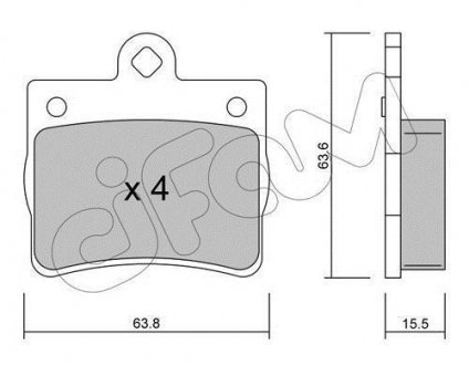 Комплект тормозных колодок, дисковый тормоз CIFAM 822-255-0 (фото 1)