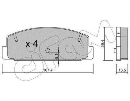 Комплект тормозных колодок, дисковый тормоз CIFAM 822-302-1 (фото 1)