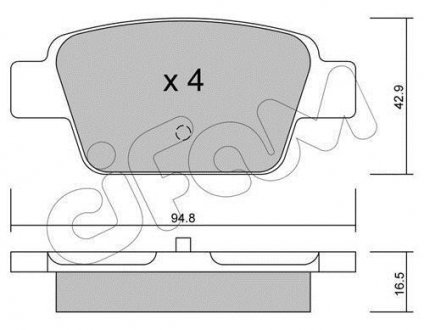 Комплект тормозных колодок, дисковый тормоз CIFAM 822-323-0 (фото 1)