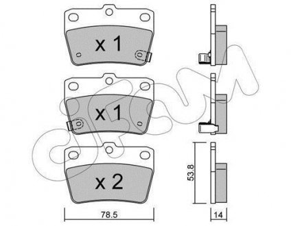 Комплект тормозных колодок, дисковый тормоз CIFAM 822-431-0