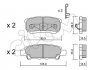 Комплект гальмівних колодок, дискове гальмо CIFAM 822-737-0 (фото 1)