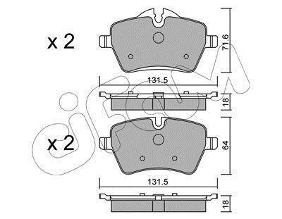 BMW гальмівні колодки передн. MINI CIFAM 822-768-0