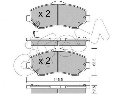 Комплект тормозных колодок, дисковый тормоз CIFAM 822-862-0 (фото 1)