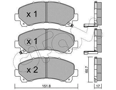 Комплект тормозных колодок, дисковый тормоз CIFAM 822-902-0 (фото 1)