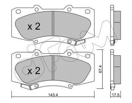 KLOCKI HAMULC. TOYOTA HILUX 2,5 D-4D 10- PRZ?D CIFAM 822-937-0