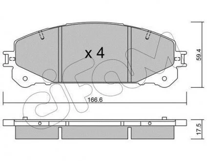 KLOCKI HAMULC. LEXUS RX 09- PRZ?D CIFAM 822-938-0