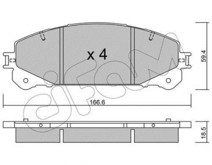 KLOCKI HAMULC. TOYOTA RAV 4 IV 12- PRZ?D CIFAM 822-938-1