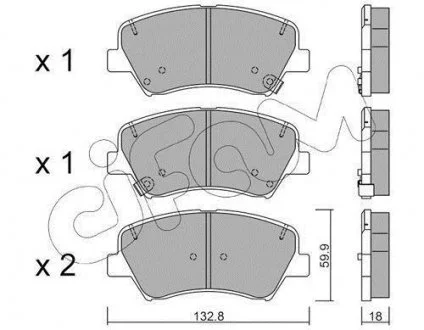 KLOCKI HAMULC. HYUNDAI I30 11- PRZ?D CIFAM 822-944-0