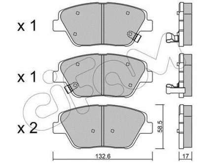 KLOCKI HAMULC. KIA OPTIMA 12- PRZ?D CIFAM 822-945-0