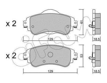 KLOCKI HAMULC. CITROEN C4 09- PRZ?D CIFAM 822-949-0