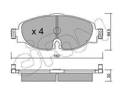 KLOCKI HAMULC. VW CADDY 15- CIFAM 822-950-0