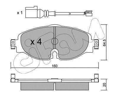 KLOCKI HAMULC. VW GOLF VII 12- CIFAM 822-950-0K