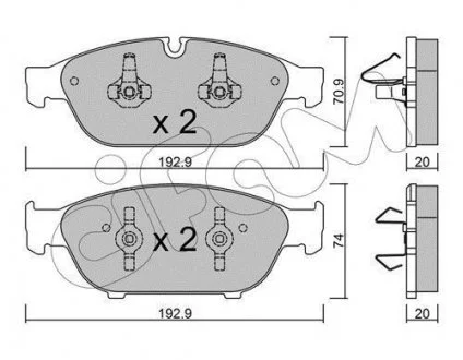KLOCKI HAMULC. AUDI A6 11-18 PRZ?D CIFAM 822-953-0