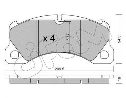 VW Колодки торм. Touareg 3,0-4,2 10- CIFAM 822-957-0
