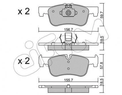 KLOCKI HAMULC. BMW 1 F20,F21 10- PRZ?D CIFAM 822-959-0