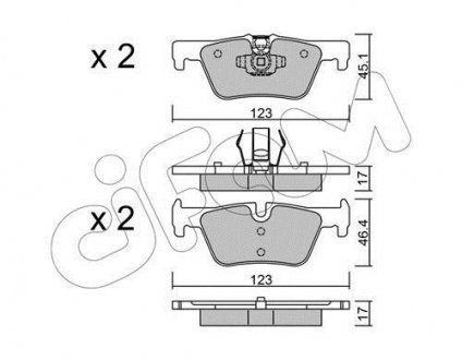 KLOCKI HAMULC. BMW 3 F30 12- TY? CIFAM 822-962-0