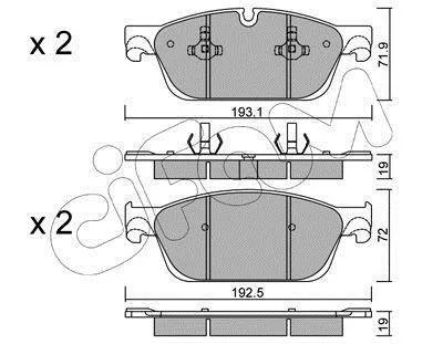 KLOCKI HAMULC. MERCEDES W166 ML-KLASA 11- PRZ?D CIFAM 822-967-0
