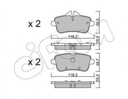 KLOCKI HAMULC. MERCEDES W166 ML-KLASA AMG 11- TY? CIFAM 822-968-3