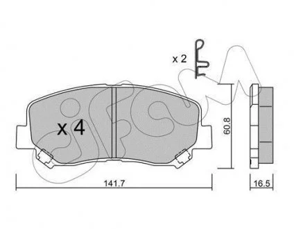 KLOCKI HAMULC. MAZDA CX-5 11- PRZ?D CIFAM 822-969-0
