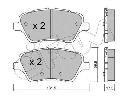 KLOCKI HAMULC. FORD B-MAX 12- PRZ?D CIFAM 822-976-0