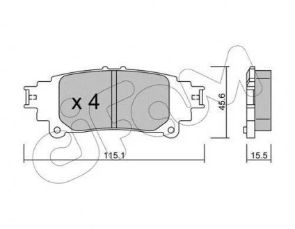 KLOCKI HAMULC. LEXUS GS250 12- TY? CIFAM 822-977-0