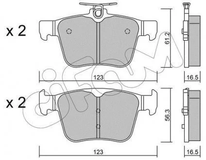KLOCKI HAMULC. VW GOLF VII 12- TY? CIFAM 822-981-0
