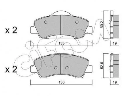 KLOCKI HAMULC. CITROEN C-ELYSEE 12- PRZ?D CIFAM 822-982-0