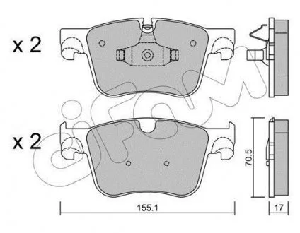 KLOCKI HAMULC. CITROEN C4 PICASSO II 13- PRZ?D CIFAM 822-985-0