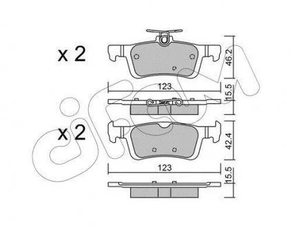 KLOCKI HAMULC. PEUGEOT 308 II 13- TY? CIFAM 822-986-0